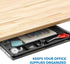 MOUNT-IT! Large Under Desk Pencil Drawer, 21.25” Width, Ball Bearing Slides Out Tray Organizer for Office Accessories