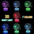 Helmet Shape 3D Optical Illusion Smart 7 Colors Night Light Table Lamp Gifts for Panthers Fans, Men, Women, Kids, Boys, Teens by YYDSYCY