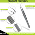 CynaMed Dental Tools Set - 6PC Stainless Steel Dental Pick, Tooth Scraper, Plaque Remover for Oral Care