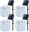 JMEXSUSS 4 Pack 100 LED Solar String Lights for Outside, 33ft White