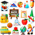 HOWAF 32pcs Welcome Back to School Decorations - Cutouts for First Day of School Party Supplies and Classroom