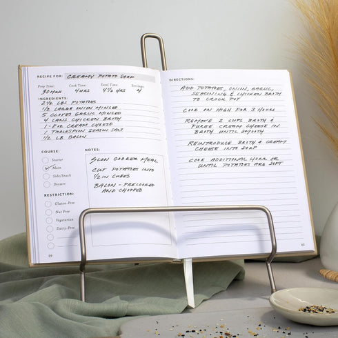 ZICOTO Aesthetic Blank Recipe Book with Waterproof Cover, Perfect Notebook to Organize Your Recipes