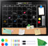 Board2by Monthly Chalkboard Calendar & Cork Board Combo, 18" x 24" Magnetic Board with Hanging Wood Frame