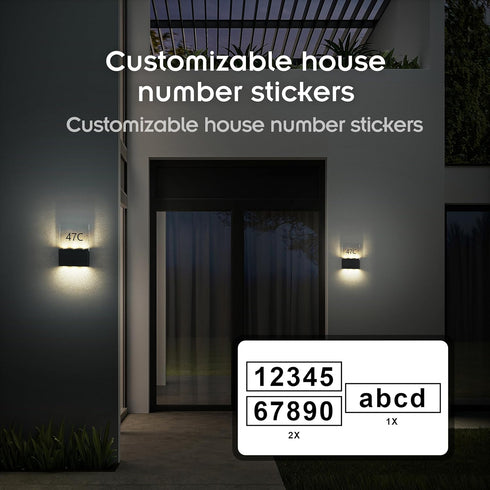 Mofkirg 2025 Solar House Number Light, Up/Down Design, Model, Motion Sensor, Warm White, Waterproof, for Address Sign