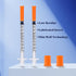 1ML 29G 1/2 Inch Syringe, U-100 Individually Wrapped, Pack of 25