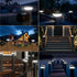4X4 6000K Fence(2 Pack) T-SUN Solar Post Lights, Waterproof Outdoor Solar Post Cap Lights for Wooden Posts, Cool White