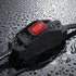 Outdoor Waterproof On/Off Switch Extension Cord, Heavy Duty 125v/250v Black SJTW Cord (1.5 Ft)