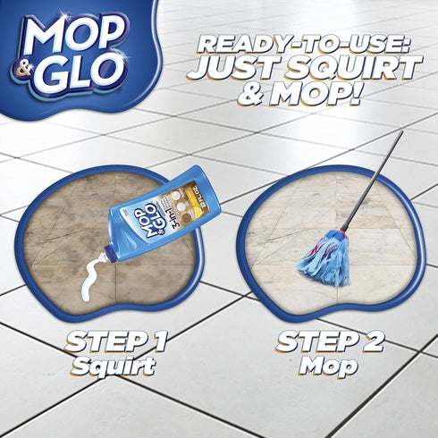 Mop & Glo 64 Oz (Pack 2) Professional Multi-Surface Floor Cleaner, Fresh Citrus Scent