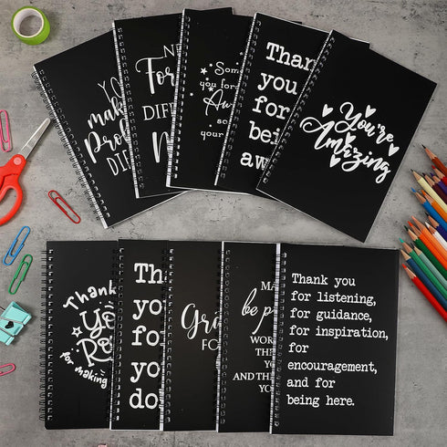 Yeaqee Thank You Gifts Bulk, Employee Appreciation Gifts, Inspirational Spiral Notebook for Women and Men