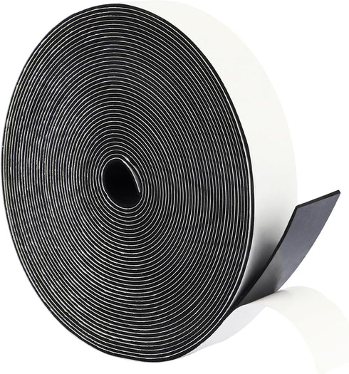 Yotache Foam Strips Adhesive 1" x 1/16, Close Cell Foam Rubber Weather Stripping Tape Seal for Doors