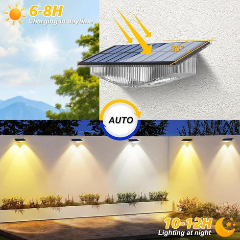 Mailbox, 6 IP65 (4 Pack) Solar Lights Outdoor for House Numbers, Address, Sign with RGB Colors/Warm White/Cool White