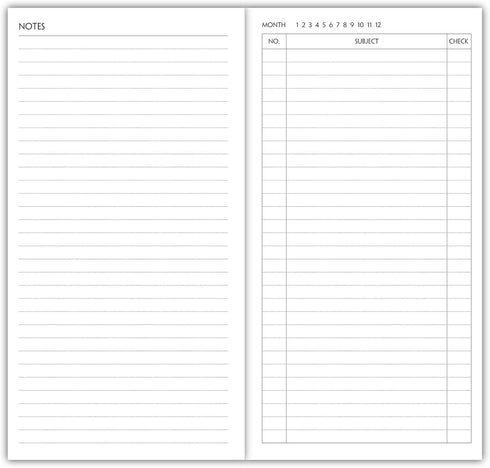 Nokingo 3-Pack Travelers Notebook Calendar, Undated Traveler Notebooks Monthly, 4.25"x8.25" Inserts