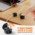 Yocice 6 Pack Spring Cable Clips,Cord Organizer with Clasp Lock Desk Cable Management Cord Holder Adhesive Phone
