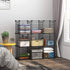 C&AHOME 9-Cube Wire Cube Storage Organizer, Metal, Modular Bookshelf, Ideal for Home, Living Room, Office (Black)