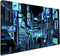 Japanese Gaming Arcade Blue Large Mouse Pad - Extended Desk Pad for Gaming Office Decor, 31.5x15.7 in
