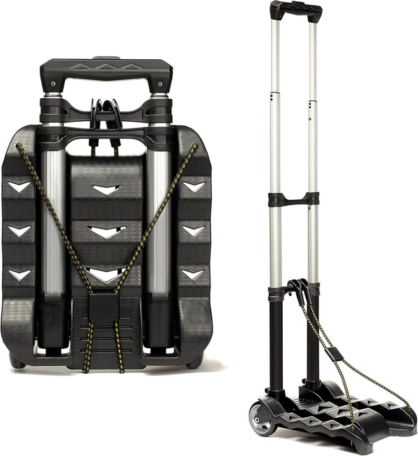 RMS Folding Luggage Cart - Lightweight Aluminum Collapsible Dolly for Travel, Moving, Office Use