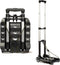 RMS Folding Luggage Cart - Lightweight Aluminum Collapsible Dolly for Travel, Moving, Office Use