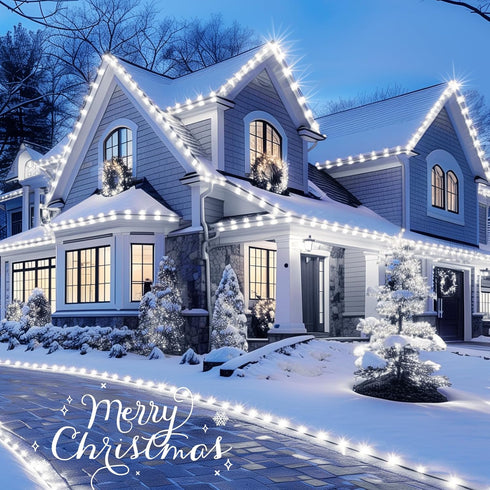 C9 33ft 50 Brightown LED Christmas String Lights, LED Waterproof Strawberry String Lights, Plug-in Extendable Green
