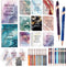 Qilery Employee Appreciation Gifts Set, Mini Notebook, Ballpoint Pen, Leather Bookmark, Thank You Gift for Teacher Staff