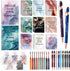Qilery Employee Appreciation Gifts Set, Mini Notebook, Ballpoint Pen, Leather Bookmark, Thank You Gift for Teacher Staff