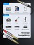 3.5mm 1/8" 6.35mm 1/4" 6.6FT, TRS to Double TS Mono Y Cable Splitter Cable, Gold Plated for Phone iPod Laptop