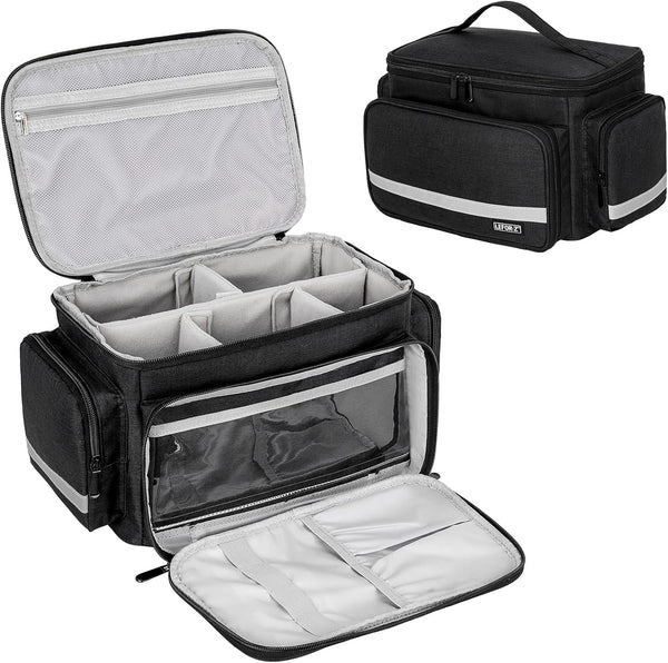 LEFORZ Small Medical Bag,First Aid Bag Empty,Home Health Nurse Storage,Pill Bottle Organizer Box,Emergency