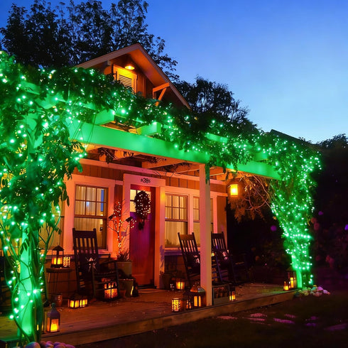 Decorations,300Lights 63.8ft(2pk 150L) LAMPHOME St. Patrick's Day Mini String Lights,Green st Patricks Day Tree