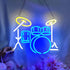 Dimmable 35*28.9cm Drum Neon Light Sign, LED Neon Lights for Wall Decor, Neon Music Sign Light up Sign for Bar, Studio