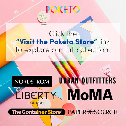 Poketo x Headspace Sticky Notes, 4 Shapes and Colors for Mental Notes, Stocking Stuffers for Teens, Art Supplies