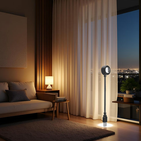 Pxiryanlow 1pc Sunset LED Ambient Lamp Night Light,USB Warm Ambient Light,Projector Birthday Party Decoration Portable