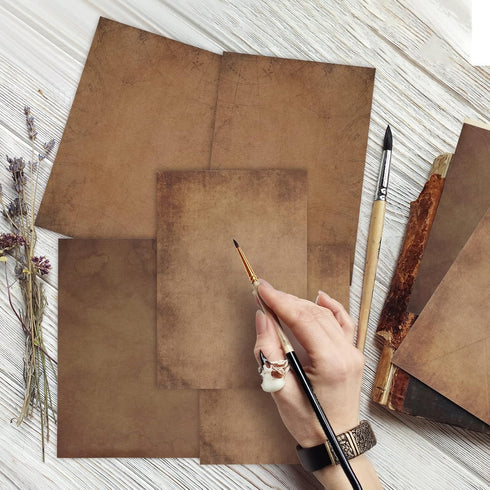 SAVITA Set of 30 Vintage Envelopes and Antique Papers, 16.5 x 11.5 cm, Includes Antique Envelopes and Papers