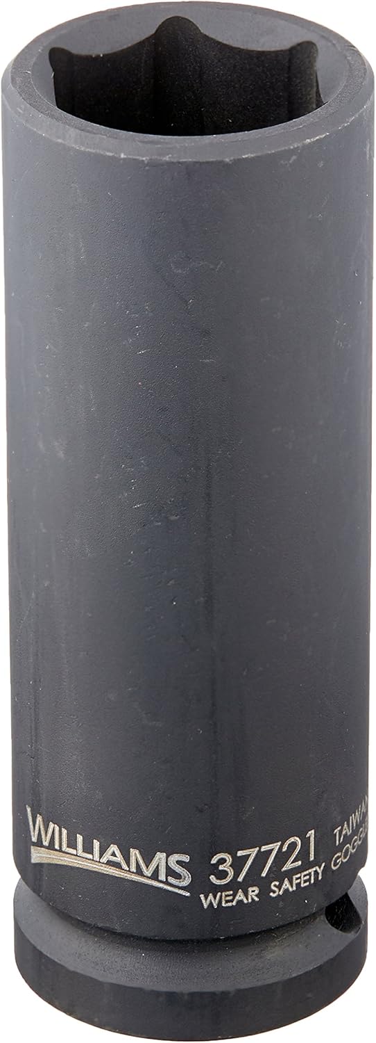 Williams 37721 1/2-Inch Drive Deep Impact Socket, 6 Point, 21mm by Williams