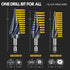 Upgrade M35 Cobalt Step Drill Bit with Ultra TiAIN Coating, 1/8"-7/8" (3PCS) Unibit Step Bit for Metal & Wood