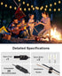 50FT IP65 27 Bulbs, Dimmable ST38 Patio String Lights Plug in LED Outdoor String Lights with Waterproof Connectable