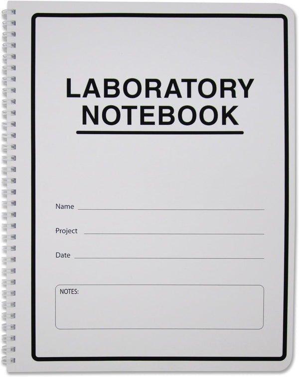 BookFactory Student Lab Notebook, 8.5" x 11", 50 Pages, Scientific Grid Format, Standard No Carbon Copies, Wire-O Bound