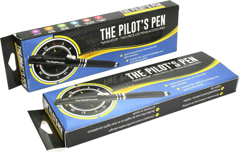 LED Pen for Pilots, Night Writer NAVIGATOR - LED Powered Ink Penlight - Set of Two (2) Pens by Britta Products