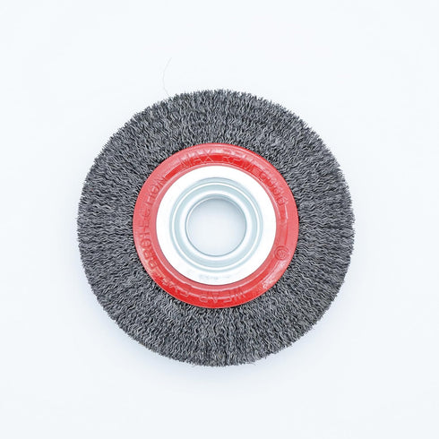 6inch 8inch 2pcs Bench Wire Wheel Brush Set with Crimped Steel Wire and 5 Spacer Arbors for Grinder
