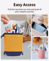 Sooez Cute Stand Up Pencil Case, Telescopic Pouch, Portable Holder, Spacious Bag for School Office Supplies, Orange