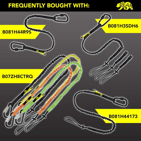 USA Flag Safety Tool Lanyard Tough Scaffold Tether with Heavy-Duty 8kg Max Load for Construction Sites