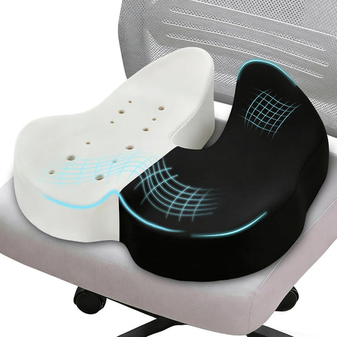 BANKQF Seat Cushions for Office Chairs & Car, Ergonomic Memory Foam Seat Cushion