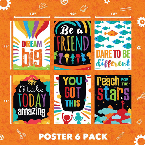 Sproutbrite Classroom Decorations, Posters for Teachers, Bulletin Board and Wall Decor for Pre School, Elementary,