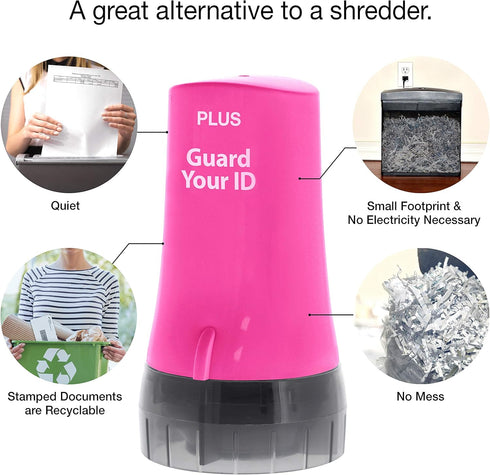 Guard Your ID Advanced Security Roller 2.0 - Identity Theft Prevention Stamping in Pink