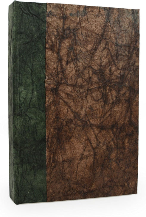 Kathmandu Valley Co. Nepali Eco Journal with Vintage Lokta Paper - Hand-made Notebook from Nepal (5x8, Dark Walnut)