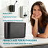 Countertop Multifold Paper Towel Dispenser - Compact Folded Paper Towel Holder for Kitchen/Bathroom, Black Space-Saving