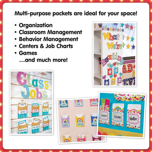 Teacher Created Resources Multi-Pack Marquee Library Pockets