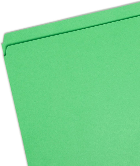 Smead File Folder, Straight-Cut Tab, Letter Size, Green, 100 per Box (10939)
