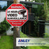 Anley 24 Hour Video Surveillance Sign - Trespassers Will Be Prosecuted Aluminum Warning Sign - UV Protected,