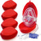 ASA TECHMED 5 Pack Medical CPR Rescue Mask, Adult Child Pocket Resuscitator,