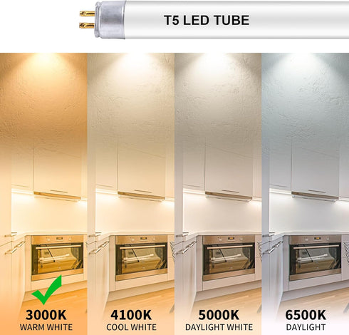 Wesome Lighting 12 inch F8T5 21 inch F13T5 Set Bulbs, 3000K, Bulb Counter and Warm White LED Replacement Replace
