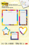 Post-it Notes Planner Sticky Notes, to Do List, Mini List, Short List and Shapes, 5 Pads, 30 Sheets/Pad